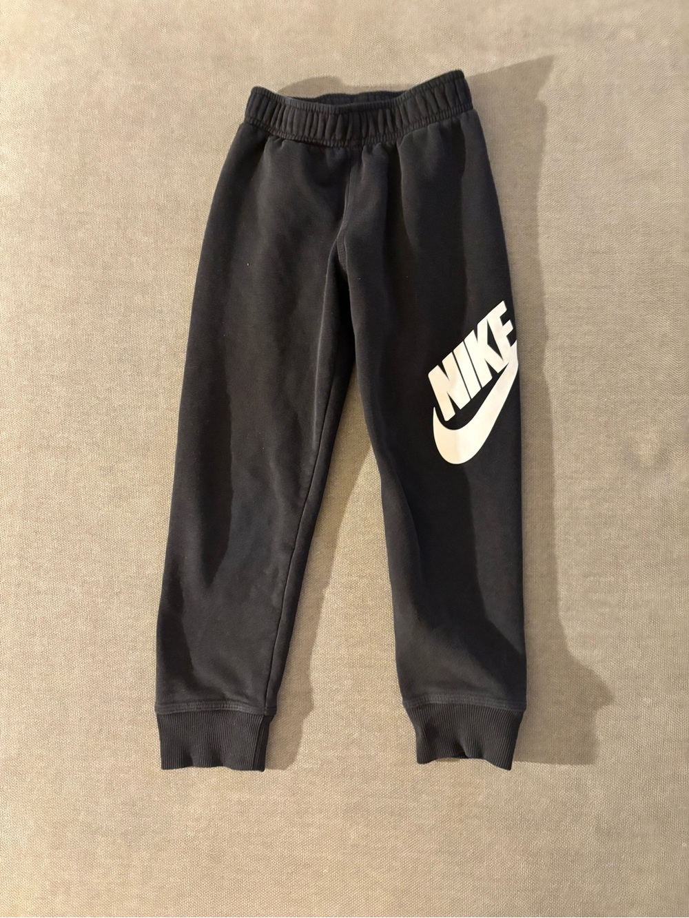 Nike Kids Black Sweatpants with White Logo